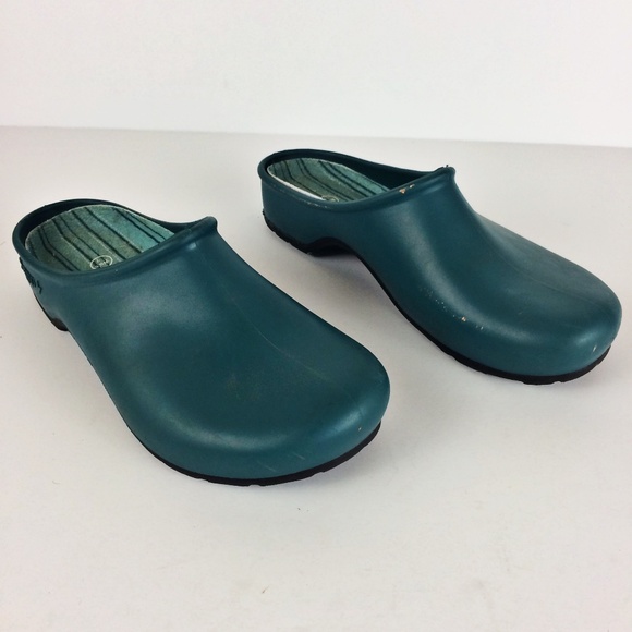 Sloggers Shoes - Sloggers Teal Rubber Slip On Clogs Women's Sz 7